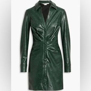 EUC Veronica Beard faux leather crocodile dress
